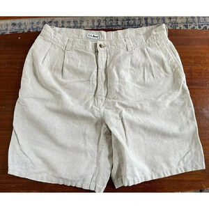 Ll Bean‎ Women’s 36 Linen Cotton Chino Shorts